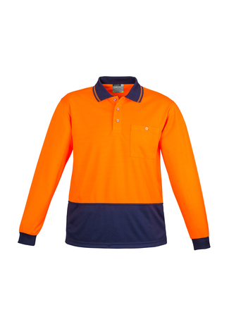 BASIC SPLICED Long Sleeve HI-VIS POLO SHIRT BASIC SPLICED Long Sleeve HI-VIS POLO SHIRT