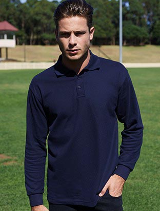 Long Sleeve Basic Polo Mens Long Sleeve Basic Polo Mens