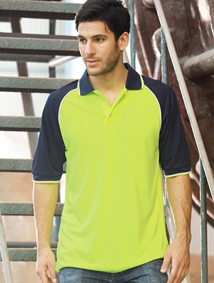 Adults Hi-Vis Raglan Sleeve Polo Shirt Adults Hi-Vis Raglan Sleeve Polo Shirt