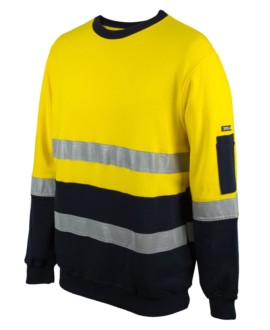 HI-VIS (D+N) 310 COTTON CREW NECK SWEATER HI-VIS (D+N) 310 COTTON CREW NECK SWEATER